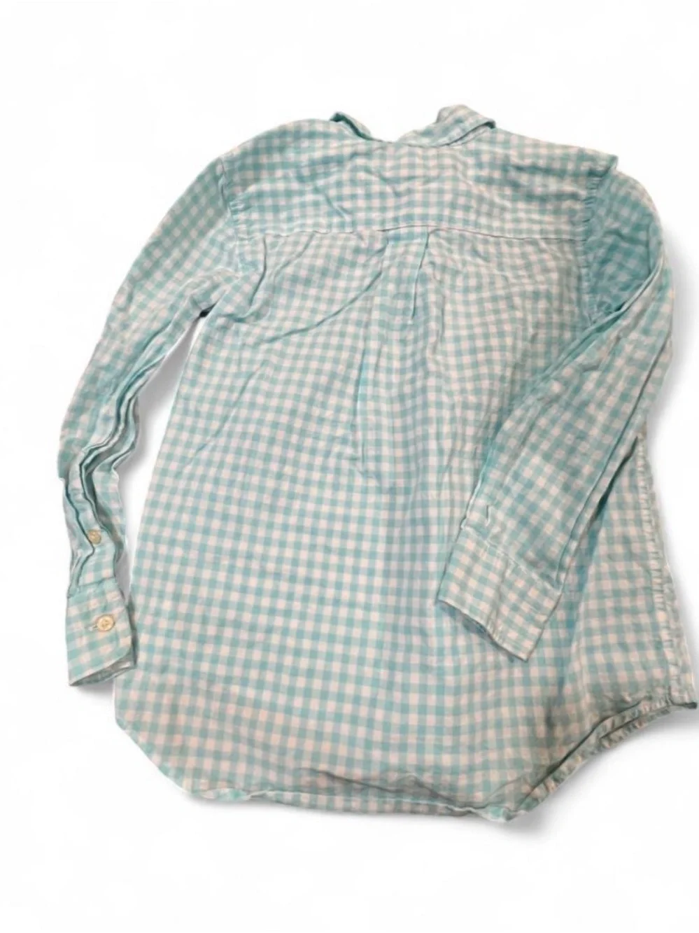 Ralph Lauren Boys' Light Blue Gingham Button-Down Shirt